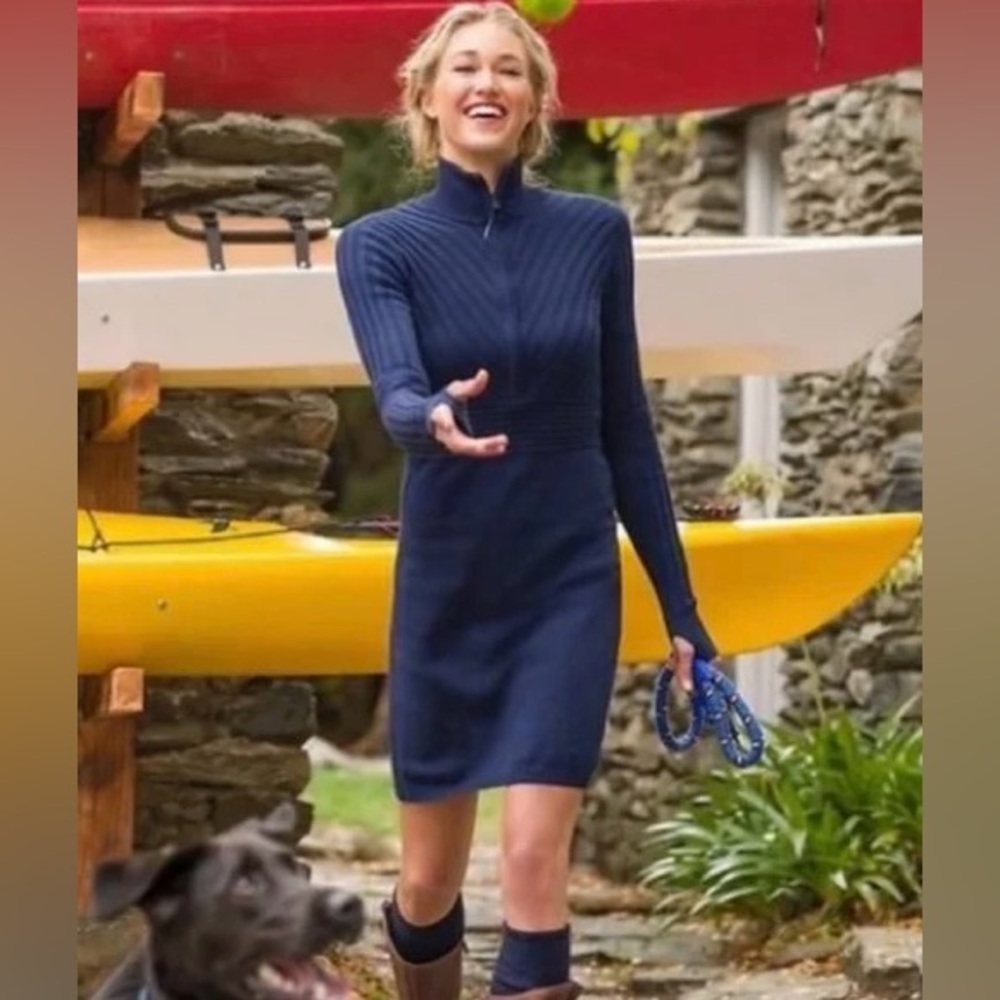 Blue Athleta sweater dress